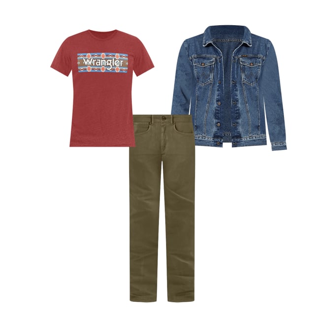 Men's Wrangler Southwestern Logo Graphic T-Shirt in Madder Brown