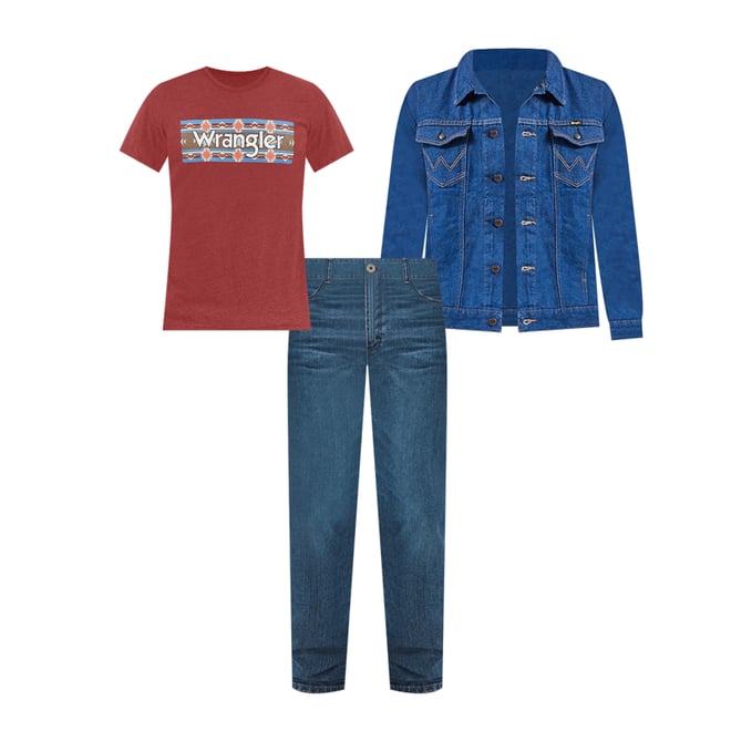 Men's Wrangler Southwestern Logo Graphic T-Shirt in Madder Brown