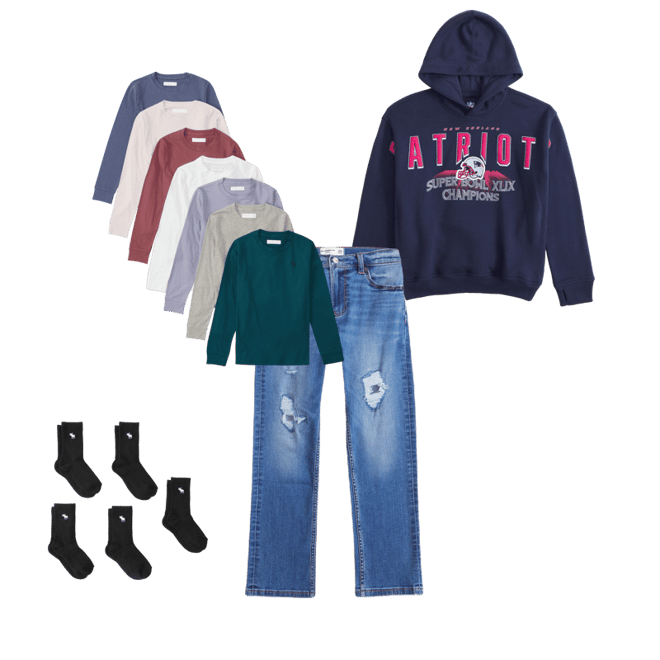 7-pack long-sleeve icon crew tees