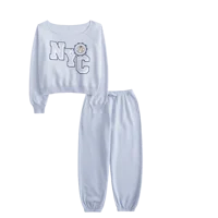 Easy Off-the-Shoulder NYC Graphic Sweatshirt