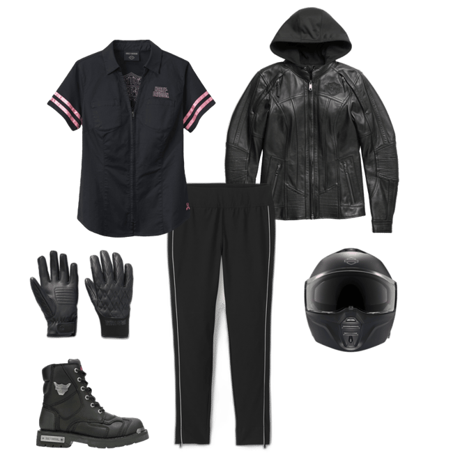 Women's Willie G Skull Graphic Leather Riding Gloves | Harley