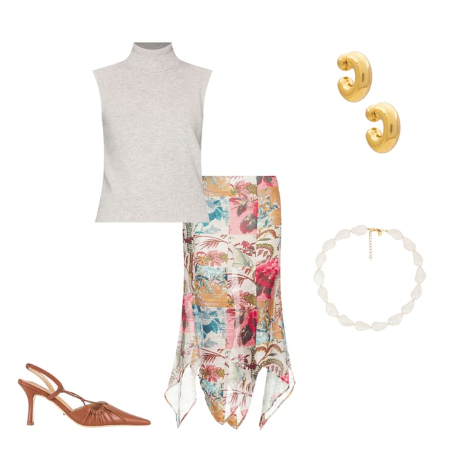 1st bundle featuring 4 items which compliment Lara Midi Skirt