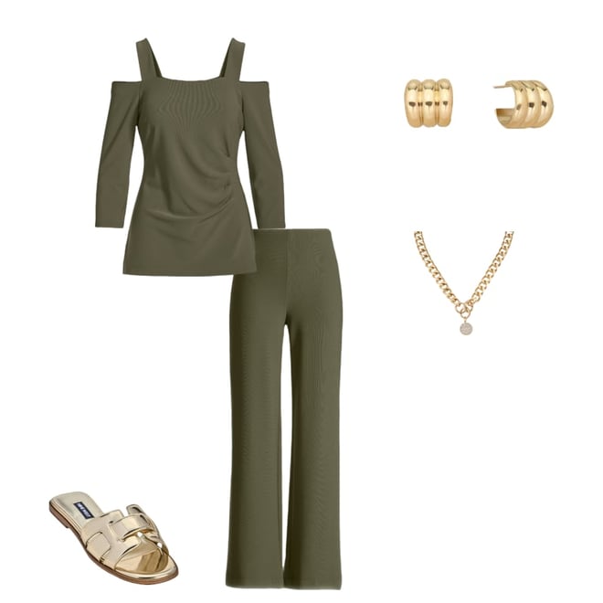 Beyond Travel High Rise Palazzo Pant Olive Night