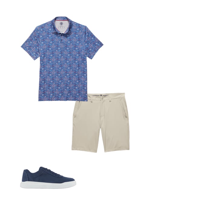 1st bundle featuring 2 items which compliment  Mvp Fairhope Fireworks Print Polo Shirt - Navy