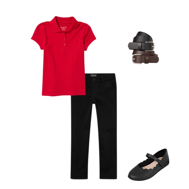 5th bundle featuring 3 items which compliment Girls Uniform Stretch Skinny Chino Pants