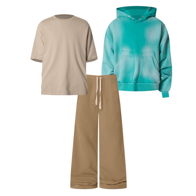 Ultra Baggy Heavy Fleece Sweatpants - Washed Earth | mnml Ultra Baggy Heavy Fleece Sweatpants - Washed Earth | mnml
