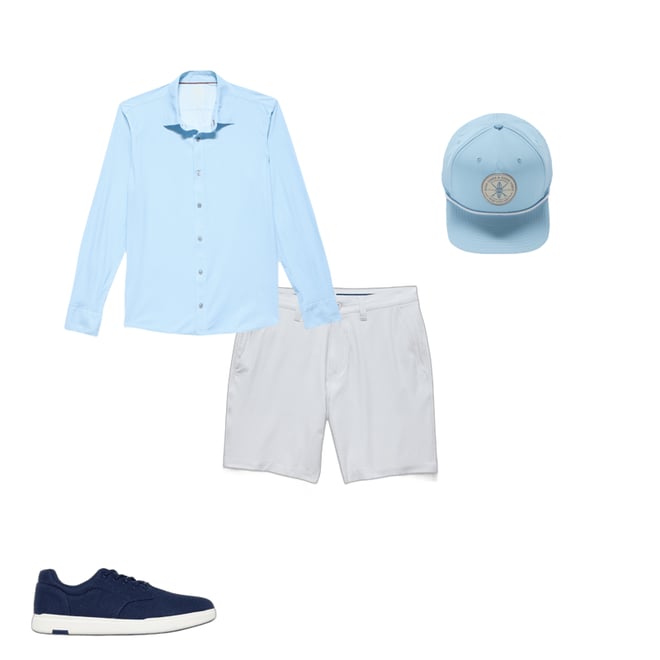 2nd bundle featuring 3 items which compliment  High Tides Good Vibes Performance Hat - Light Blue