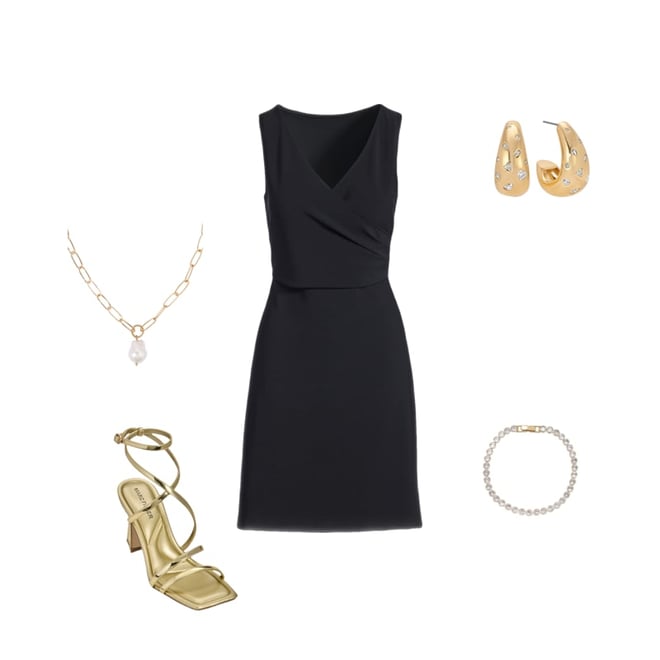 Beyond Travel Cross Front Dress Jet Black