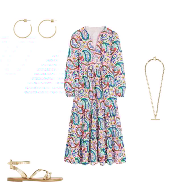 1st bundle featuring 3 items which compliment Violet Midi Dress-Multi, Meadow Paisley