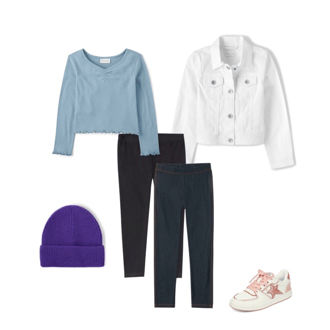 1st bundle featuring 4 items which compliment Girls Pointelle Ruched Top