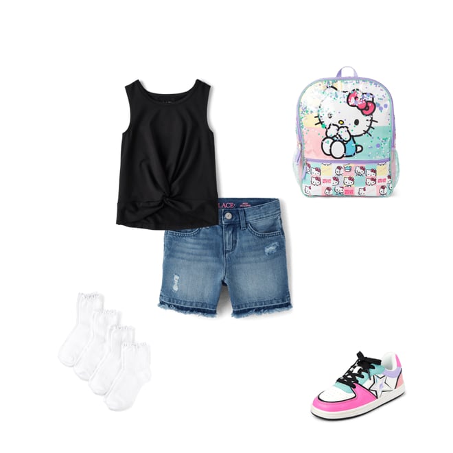 5th bundle featuring 4 items which compliment Girls Denim Midi Shorts