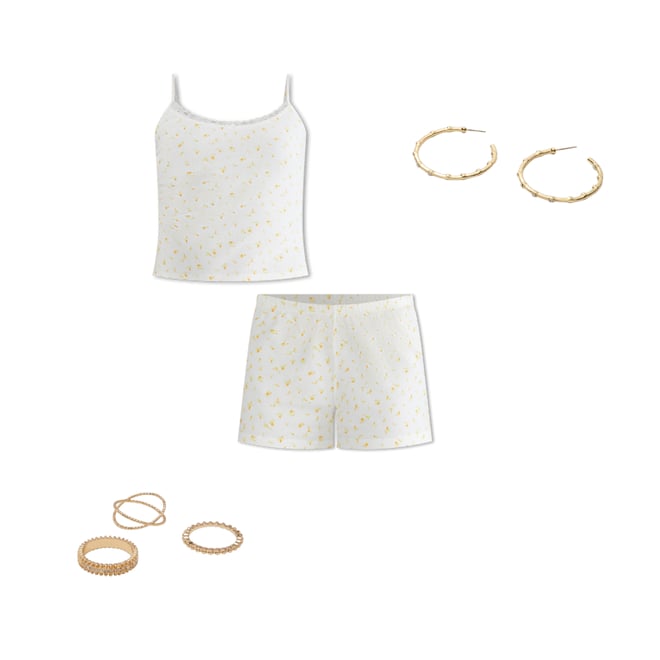 Floral Knit Sleep Shorts