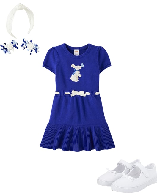 1st bundle featuring 2 items which compliment Girls Bunny Peplum Sweater Dress
