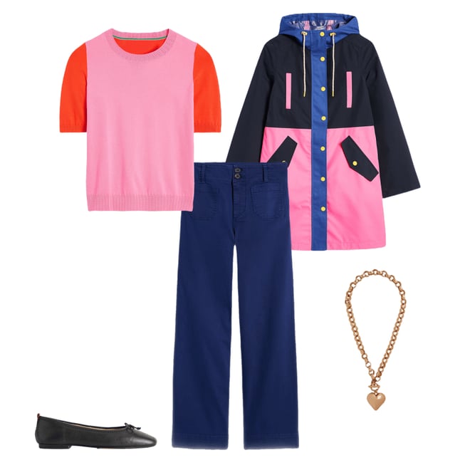 4th bundle featuring 4 items which compliment Wells Waterproof Hooded Coat-Colourblock