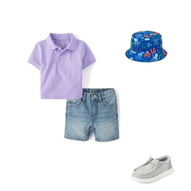 4th bundle featuring 3 items which compliment Baby And Toddler Pique Polo