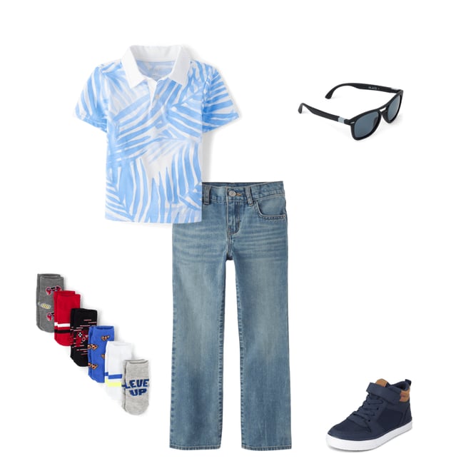10th bundle featuring 4 items which compliment Boys Contrast Cuff High Top Sneakers