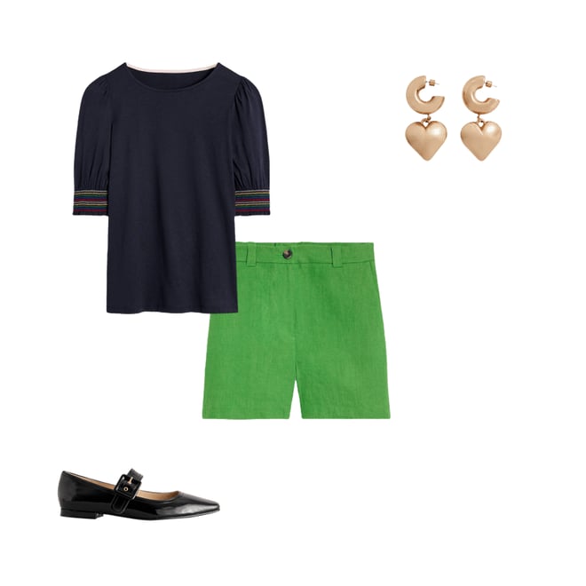 3rd bundle featuring 3 items which compliment Westbourne Linen Shorts-Paradise Green