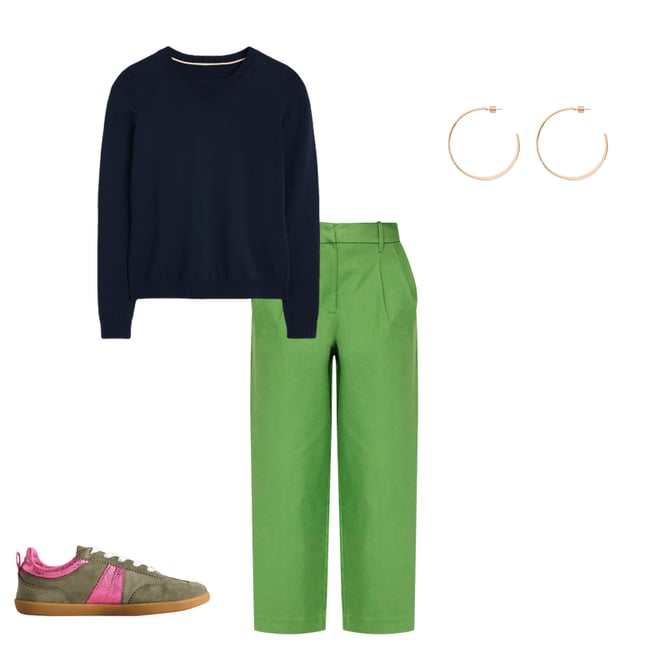 5th bundle featuring 3 items which compliment Emilia Cotton Crew Jumper-Navy