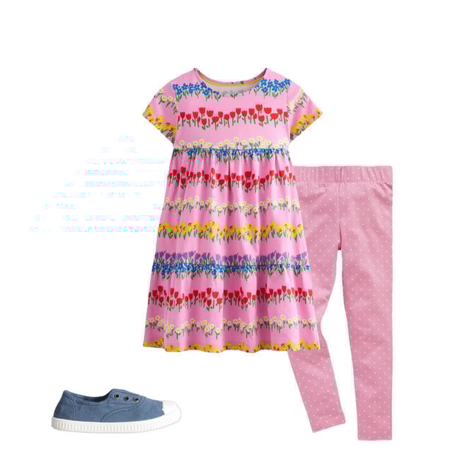 2nd bundle featuring 2 items which compliment Ariel Twirly Jersey Dress-Cosmos Pink Floral Stripe