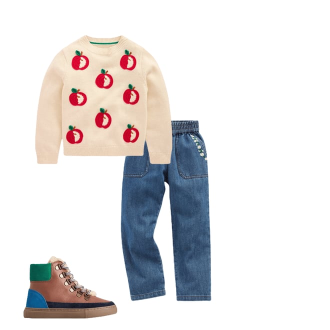 3rd bundle featuring 2 items which compliment Karina Fun Crochet Jumper-Ivory Apples