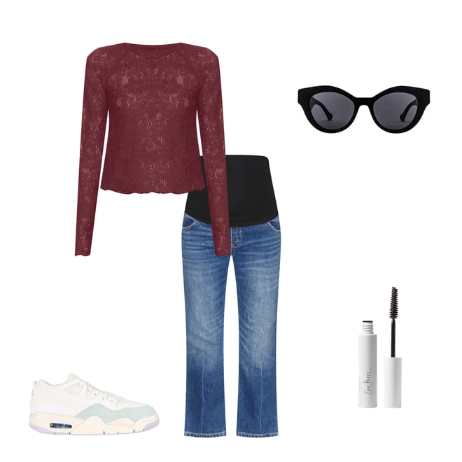 3rd bundle featuring 4 items which compliment The Over The Bump Straight Maternity Jean
