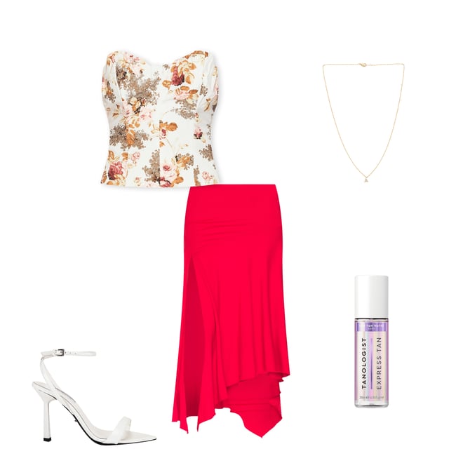 1st bundle featuring 4 items which compliment Jaqualina Midi Skirt
