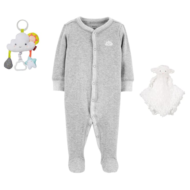 skip hop silver lining cloud stroller bar toy