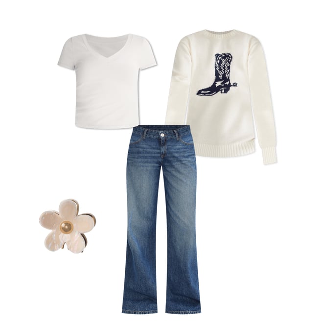 Low-Rise Baggy Wide Leg Jean