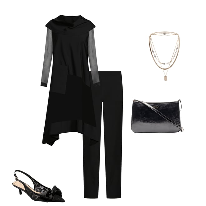 IC Collection Knit Mesh Shawl Collar Long Sleeve Overlay
