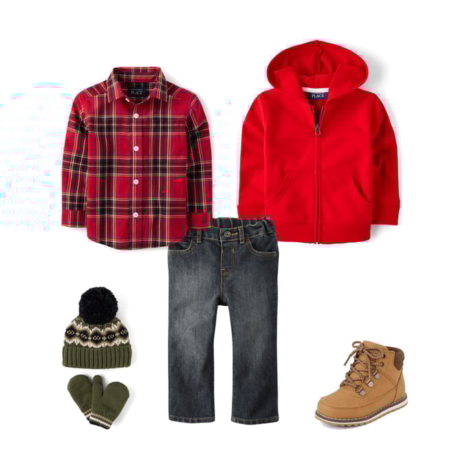 1st bundle featuring 4 items which compliment Toddler Boys Contrast Cuff Lace Up Boots