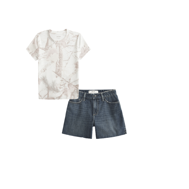 Curvy High-Rise Dark Wash Relaxed Denim Shorts 5"