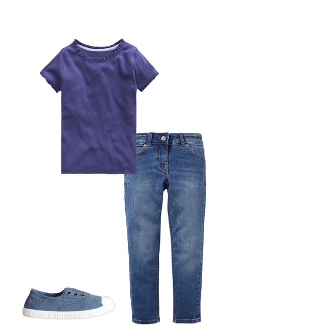 3rd bundle featuring 2 items which compliment Short Sleeve Ribbed T-shirt-Starboard Blue