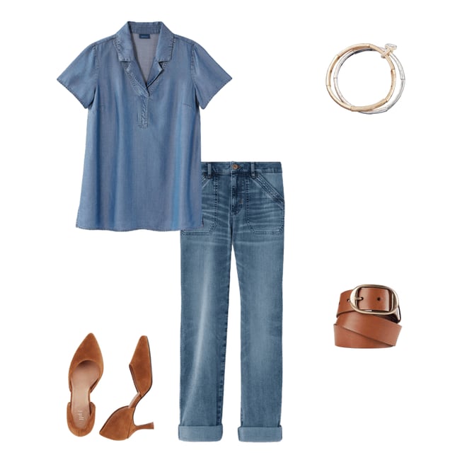 HIGH-RISE PATCH-POCKET JEANS | JJill