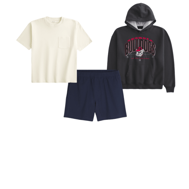 Boxy Georgia Bulldogs Graphic Hoodie