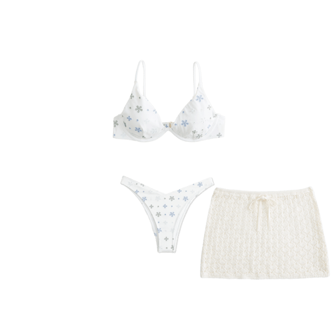 Crochet-Style Pull-On Cover Up Skirt