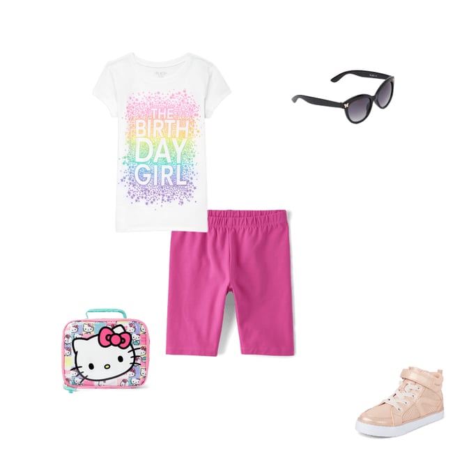 6th bundle featuring 4 items which compliment Girls Birthday Graphic Tee