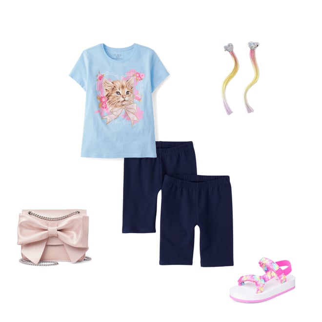 5th bundle featuring 4 items which compliment Girls Shimmer Bow Bag