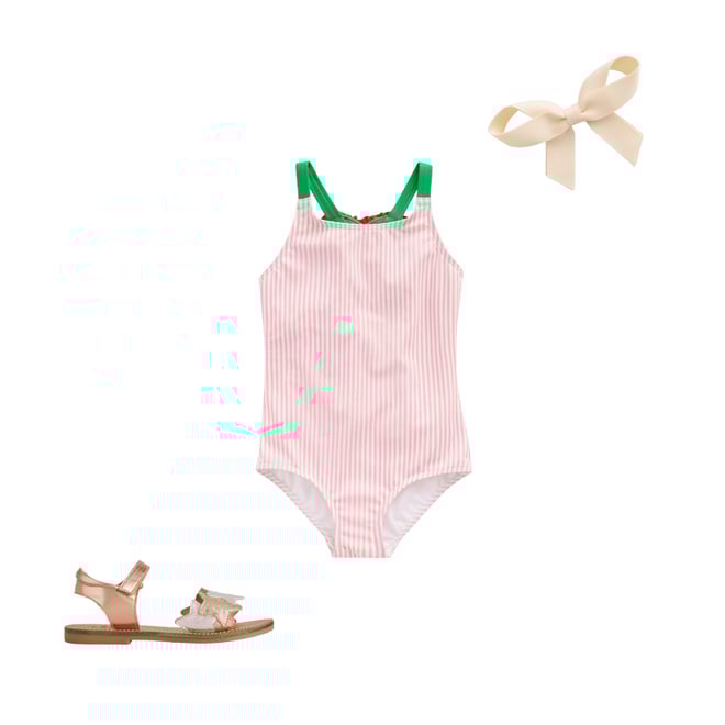 3rd bundle featuring 2 items which compliment Applique Back Swimsuit-Chalk Pink Heart