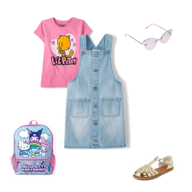 2nd bundle featuring 4 items which compliment Girls Patch Pocket Denim Skirtall