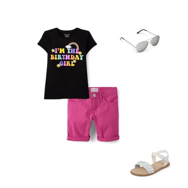 3rd bundle featuring 3 items which compliment Girls Roll Cuff Twill Skimmer Shorts