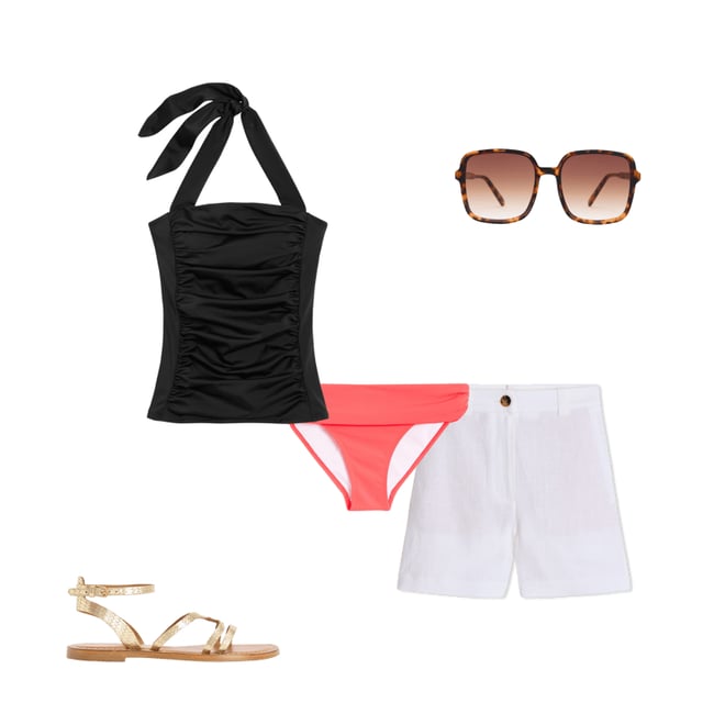 3rd bundle featuring 4 items which compliment Classic Fold Bikini Bottoms-Coral Punch