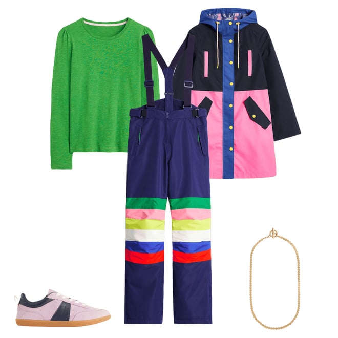 5th bundle featuring 4 items which compliment Wells Waterproof Hooded Coat-Colourblock