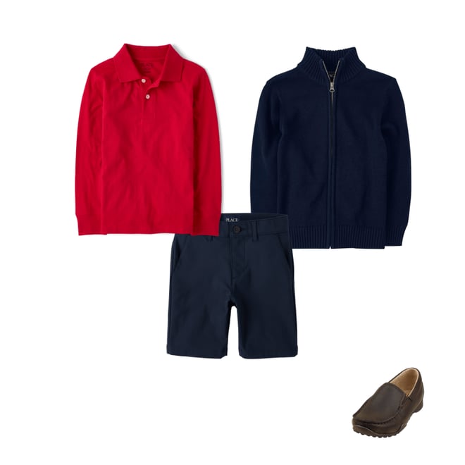 Boys Uniform Long Sleeve Zip Up Sweater BLUE The Children's Place