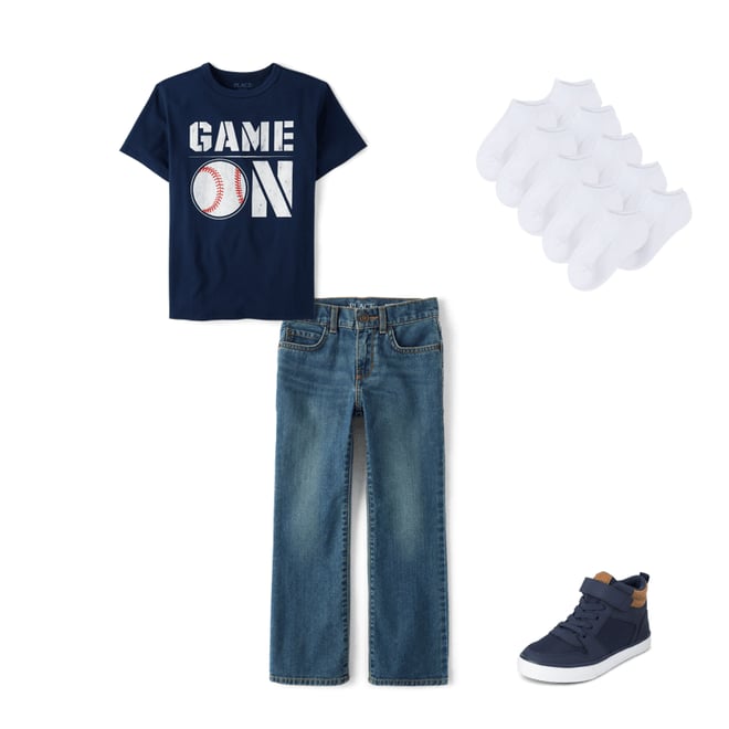 3rd bundle featuring 3 items which compliment Boys Contrast Cuff High Top Sneakers