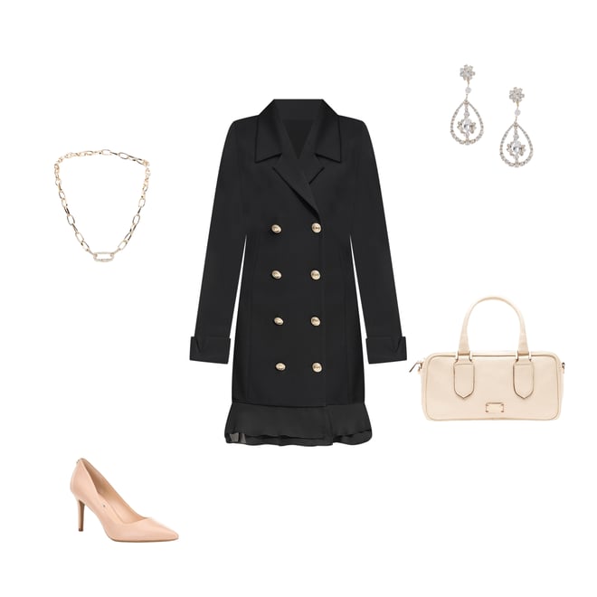 Karl Lagerfeld Belted Notch-Collar Sheath Dress in Black | Lyst UK