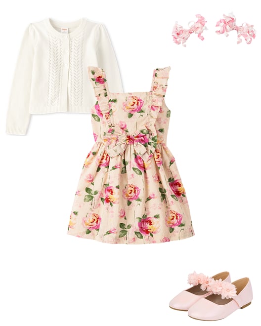 【soor ploom】FlutterDress RosebudPrint 2Y soor ploom】FlutterDress RosebudPrint 2Y