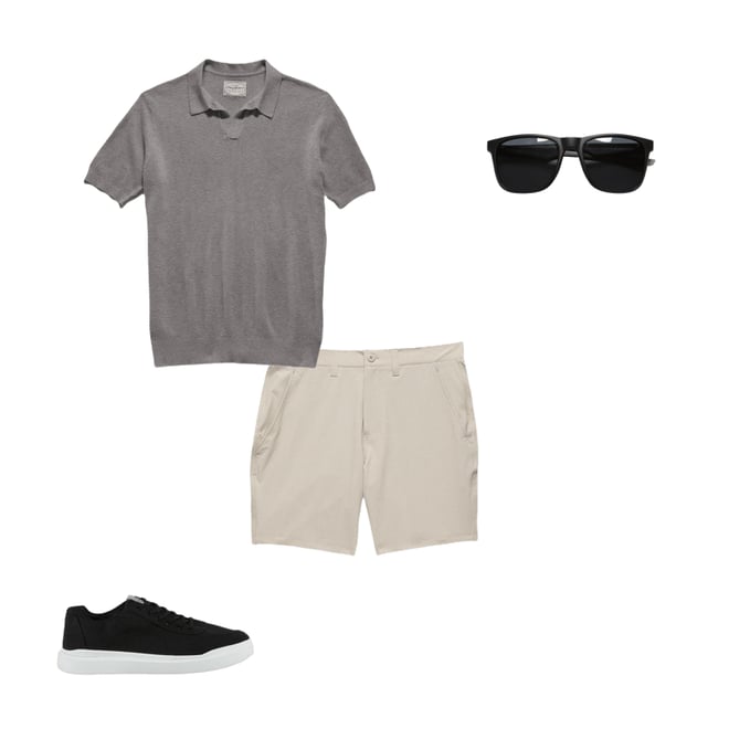5th bundle featuring 3 items which compliment  Any-Wear 2.0 Hybrid Performance Shorts - 8" Inseam - Silver Birch