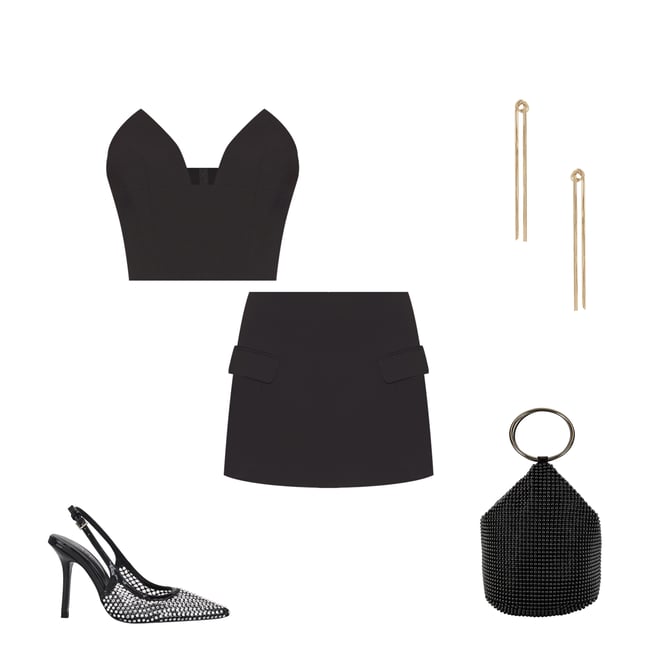 1st bundle featuring 4 items which compliment Delphi Strapless Crop Top