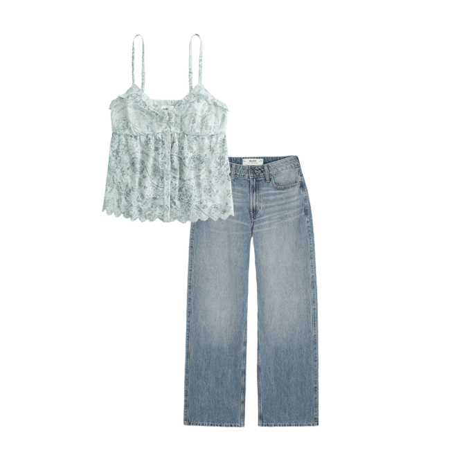 Curvy High-Rise Medium Wash Baggy Jeans