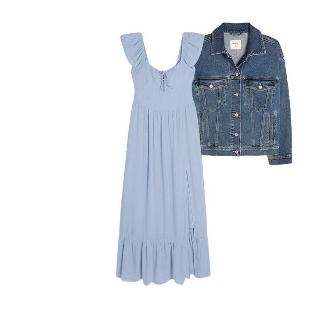 On/Off-the-Shoulder Maxi Dress